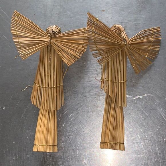 Vintage straw Christmas angels - Picture 4 of 7